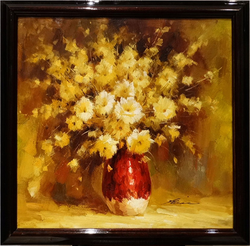 Kwiaty w wazonie  — Artysta nieznany